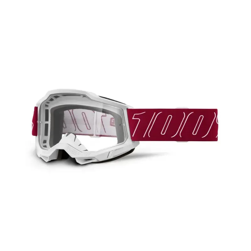 100% Accuri 2 Clear Lens Goggles in Redline