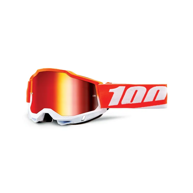 100% Accuri 2 Mirror Red Lens Goggles in Matigofun
