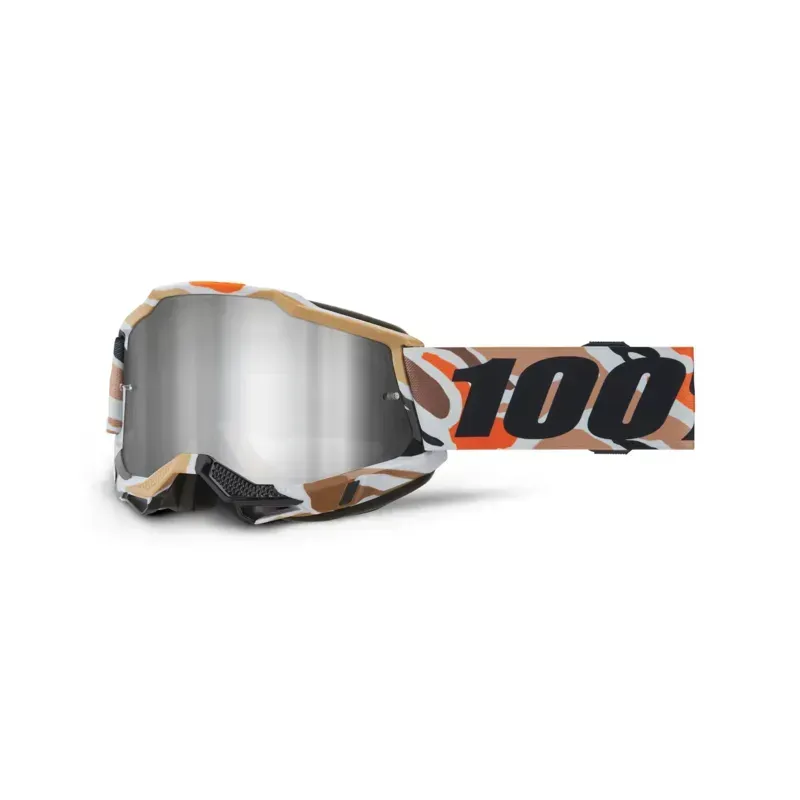 100% Accuri 2 Mirror Silver Lens Goggles in Flea