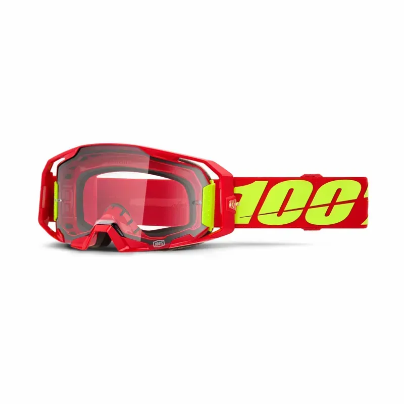 100% ARmatic Clear Lens Goggles in Red