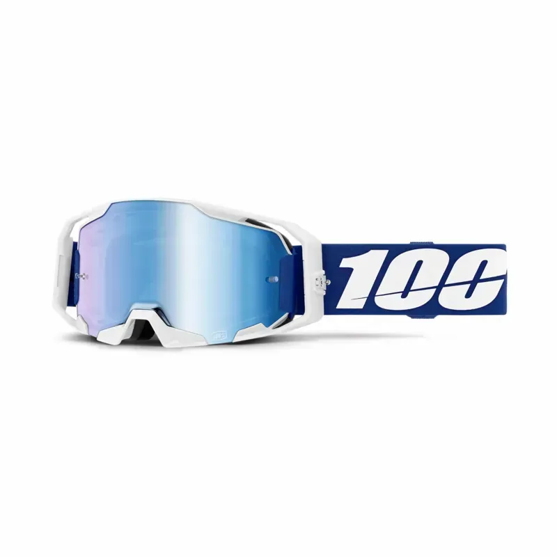 100% ARmatic Mirror Blue Lens Goggles in Blue