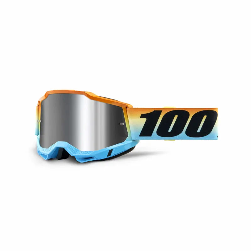 100% Accuri 2 Flash Silver Mirror Lens Goggles in Sunset