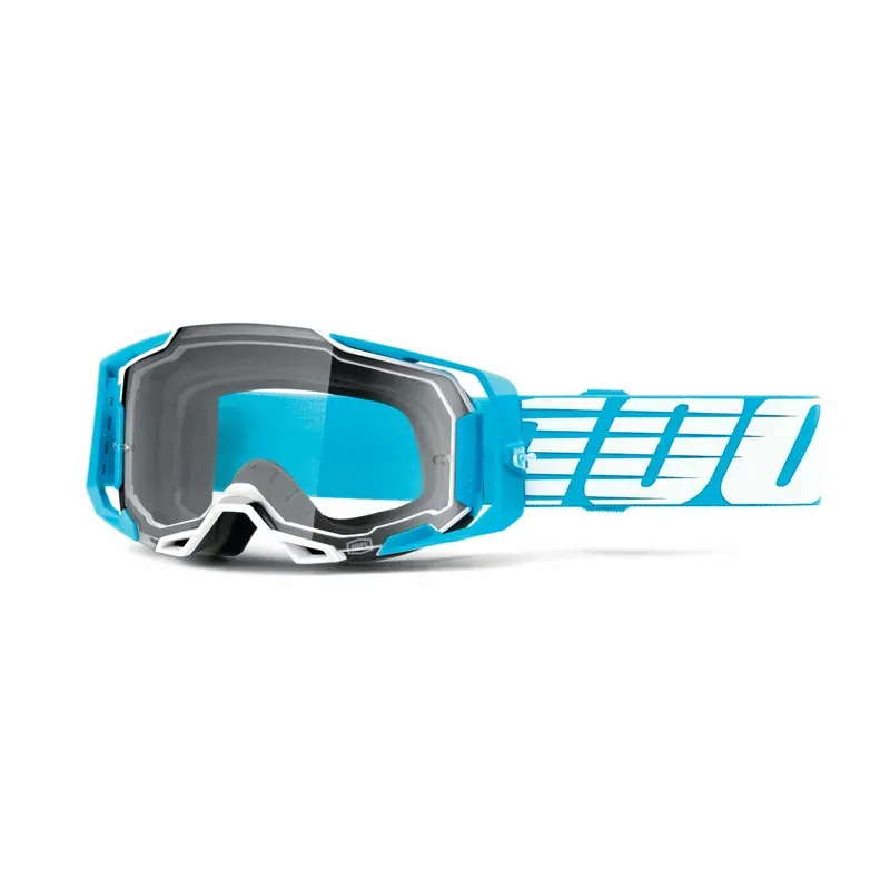 100% Armega Clear Lens Goggles in Sky