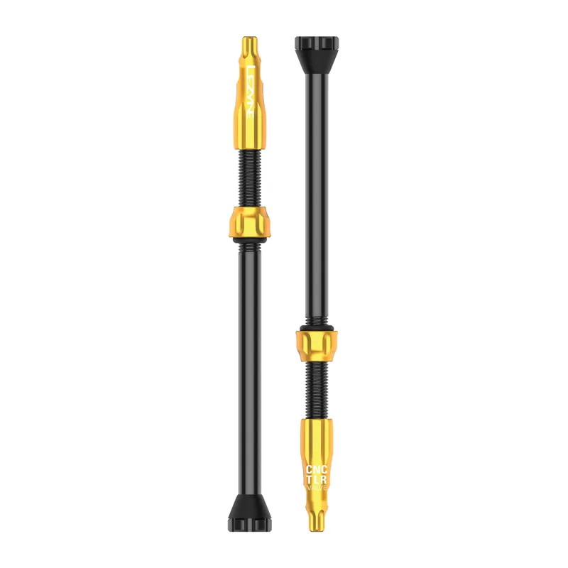 Lezyne CNC TLR 80mm Tubeless Valves in Gold