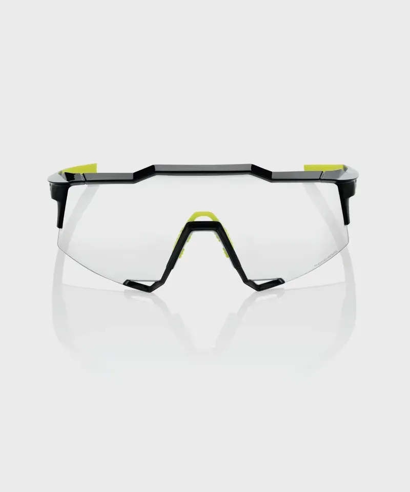 100% Speedcraft Photochromatic Clear Lens Sunglasses in Gloss Black-1