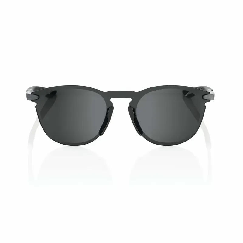 100% Legere Smoke Lens Round Glasses in Polished Black-1
