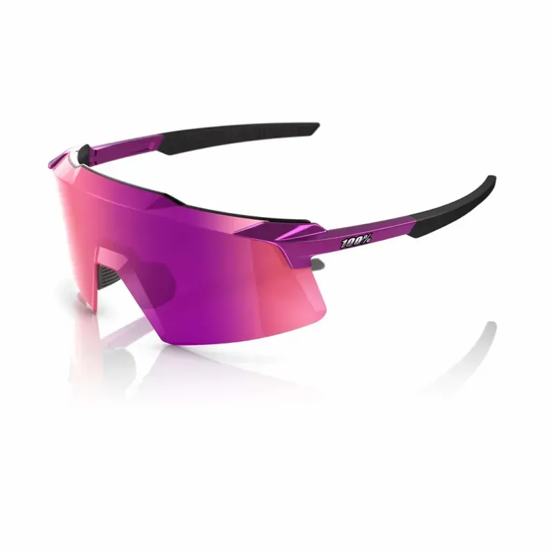 100% Aerocraft Glasses In Gloss Purple Chrome/Purple Multilayer Mirror Lens