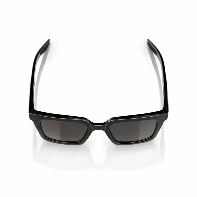 100% Erba Glasses In Polished Black/HiPER Crimson-Silver Lens-3