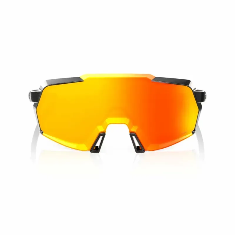 100% Korbin HiPER Red Multilayer Mirror Lens Glasses in Gloss Metallic Back-1