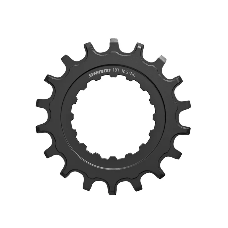 Sram Chain Ring X-Sync Sprocket For Bosch Motors Straight Steel Black: BLACK 18t