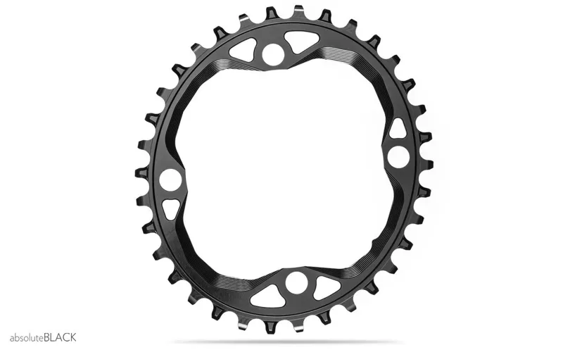 Absolute Black Oval 104-bcd 32-tooth Chainring in Black