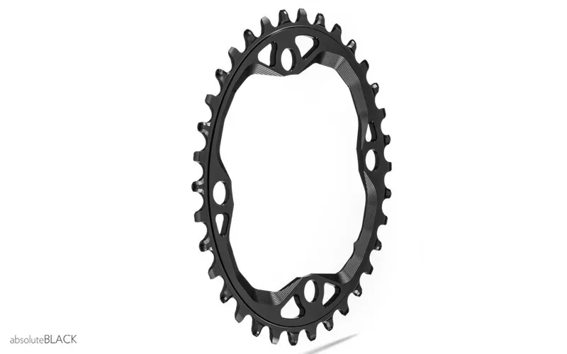 Absolute Black Oval 104-bcd 32-tooth Chainring in Black-1