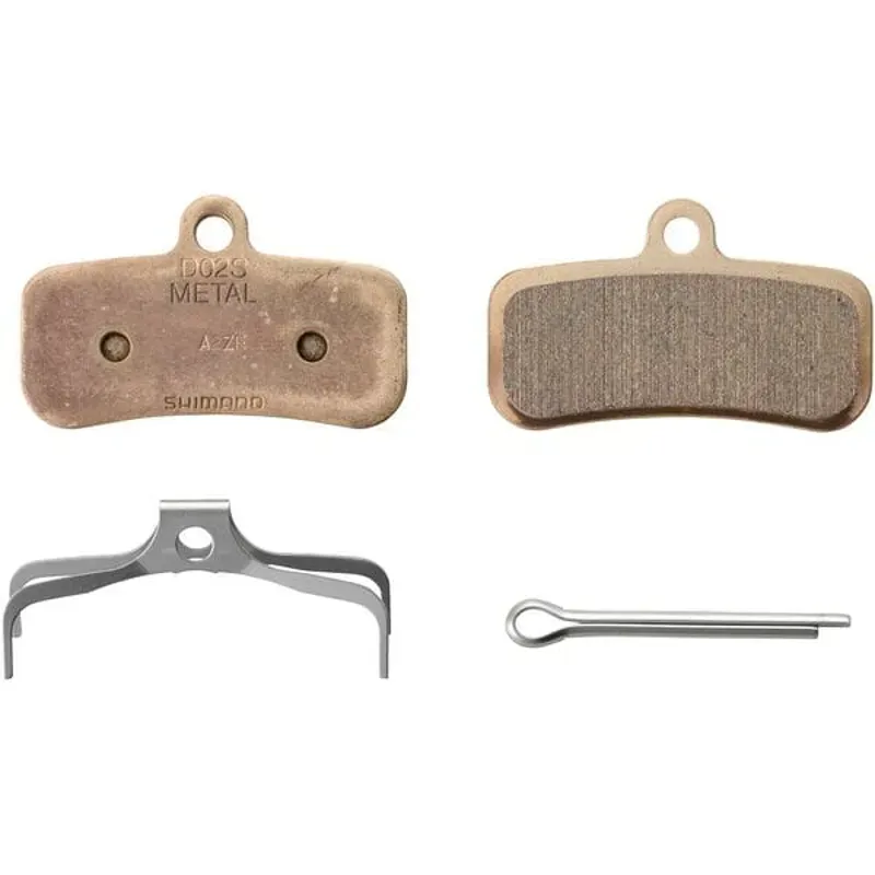 Shimano Spares D02S Metal Pad and Spring Steel Back in Black-1
