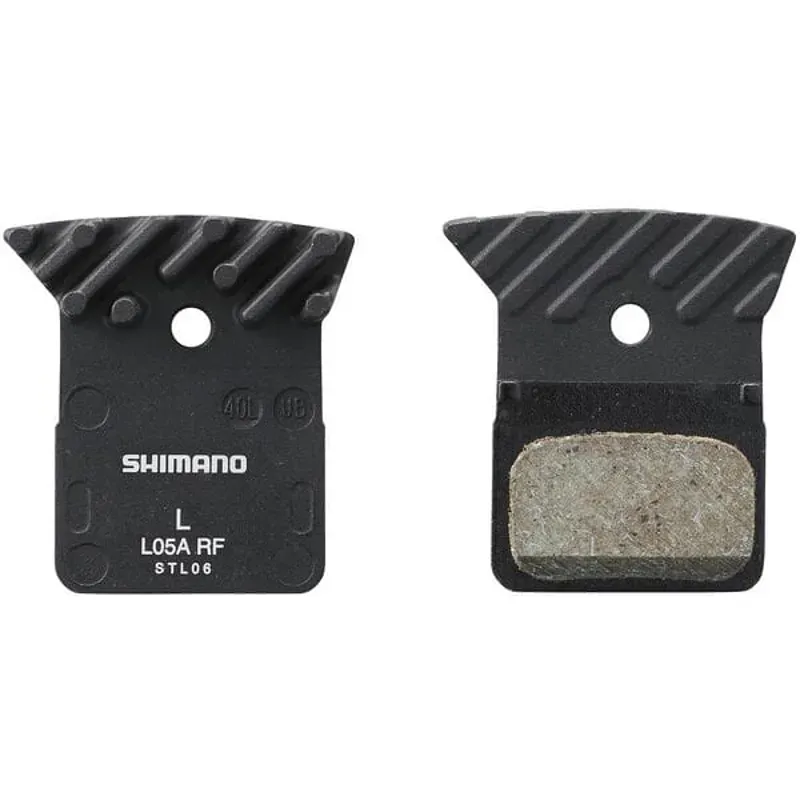 Shimano Spares BP-L05A-RF Resin DB Pad Alloy Back w/ Fin in Black-1