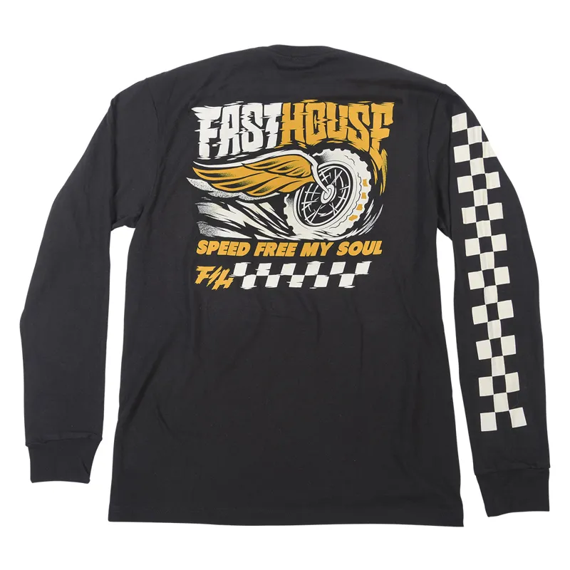 2022 Fasthouse High Roller Long Sleeve T-Shirt in Black