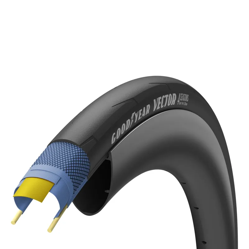 Goodyear Vector 4Seasons - Tubeless Complete Road Tyre Black 700x32