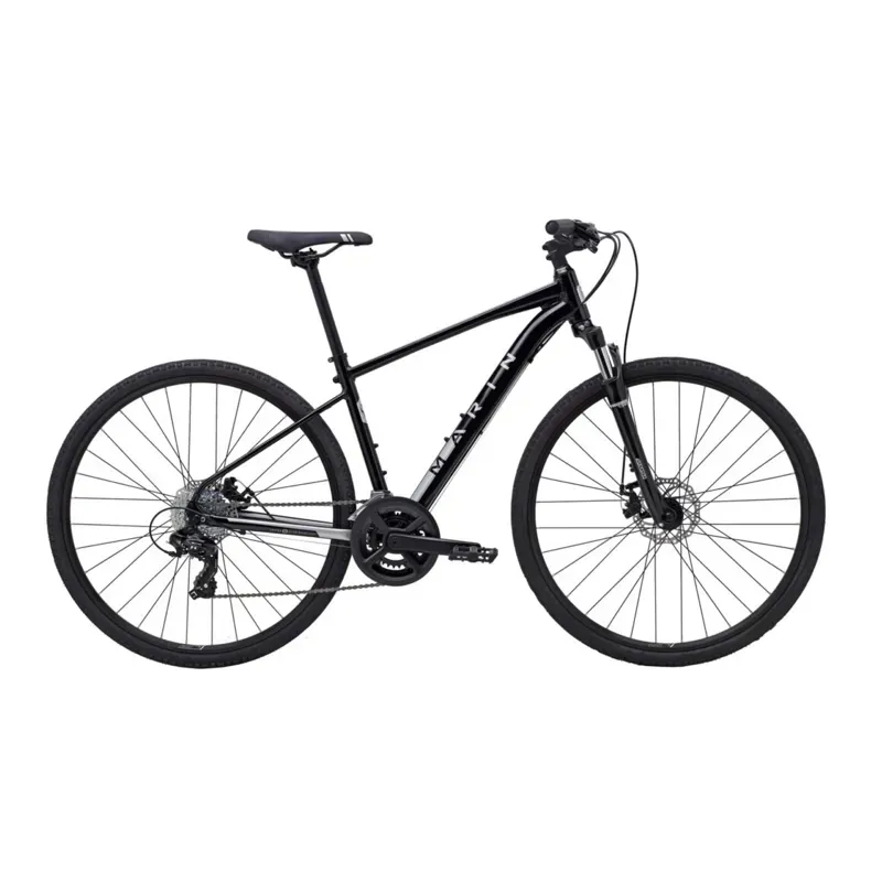 Marin San Rafael DS1 Hybrid Sports Bike in Gloss Black/Silver