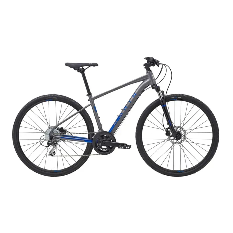 Marin San Rafael DS2 Hybrid Sports Bike in Gloss Grey/Blue