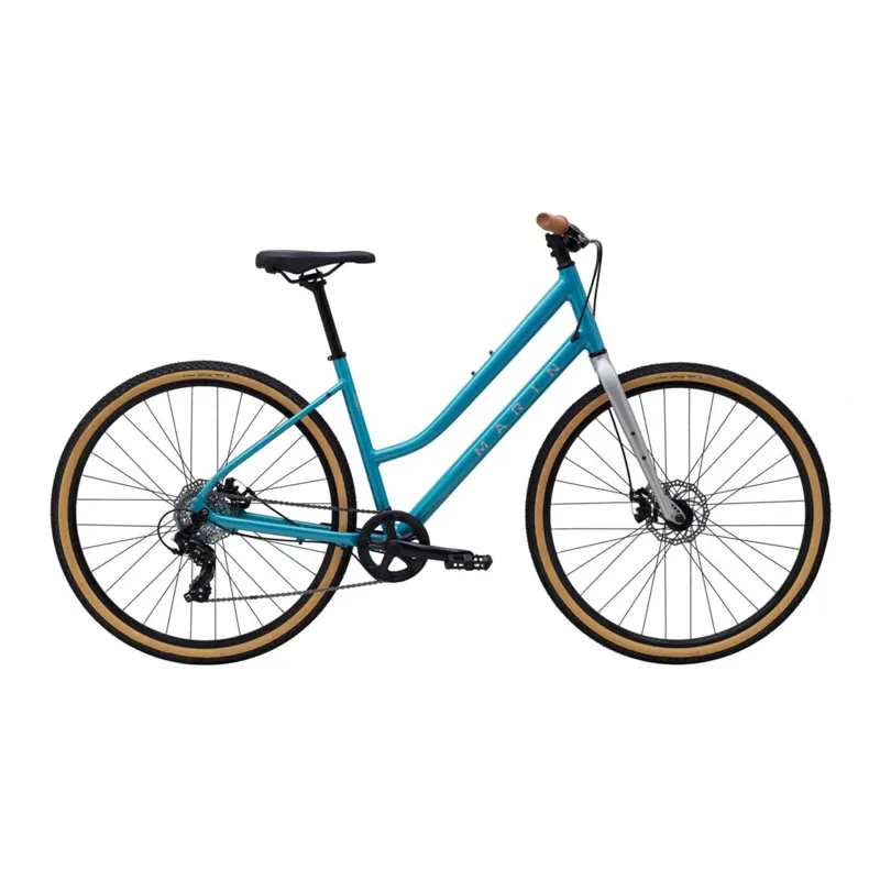 Marin Kentfield 1 ST Womens Hybrid Sports Bike in Gloss Teal/Chrome