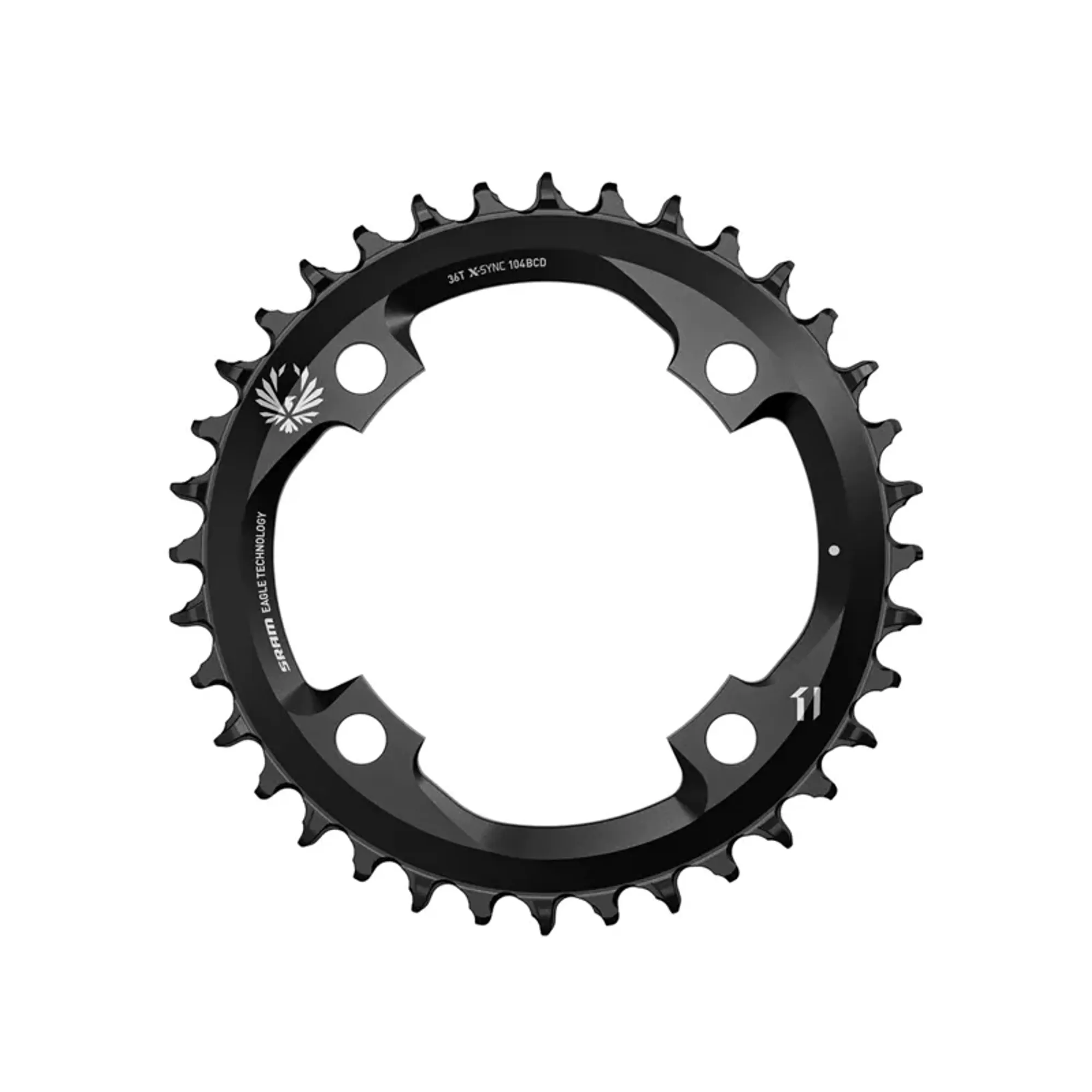 SRAM X-Sync 104-bcd 36-tooth 12-speed Chainring in Black