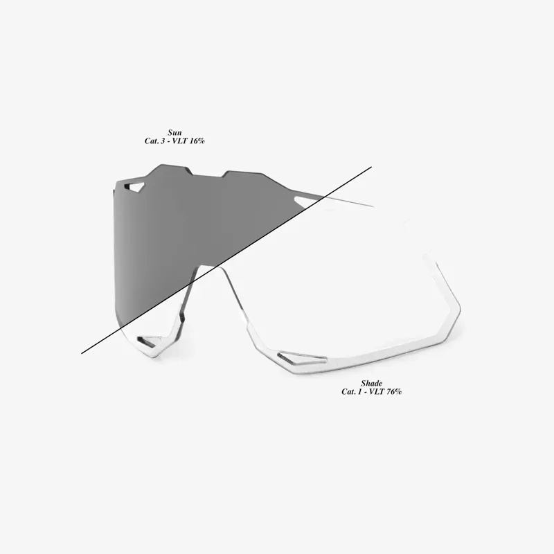 100% Hypercraft XS Photochromic Clear/Smoke Lens in Clear