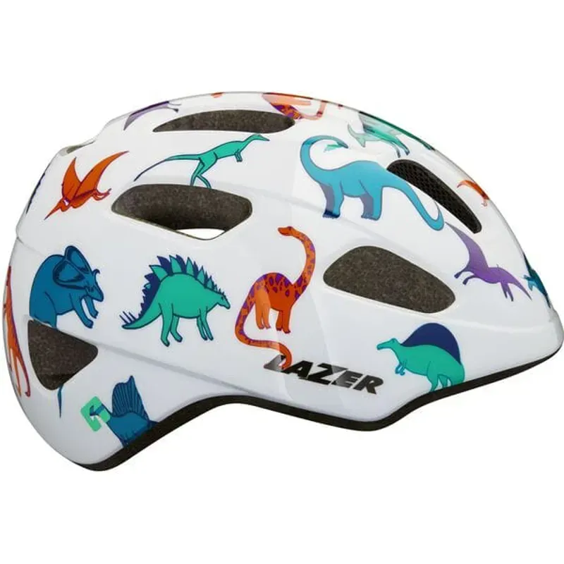 Lazer PNut KC Kids' Helmet in Dinosaurs White