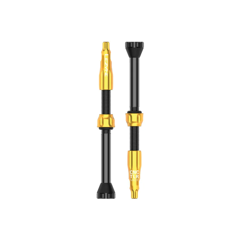 Lezyne CNC TLR 60mm Tubeless Valves in Gold