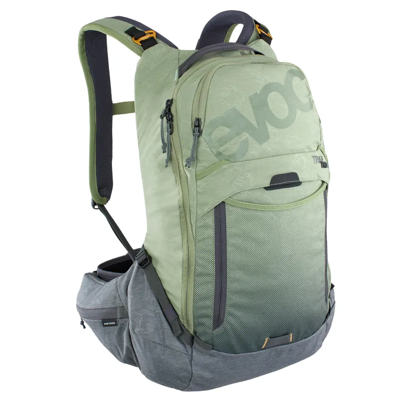 Evoc Trail Pro Protector Backpack 16l 2021: Light Olive/Carbon Grey S/ M OLIVE/CARBON G Small/Medium