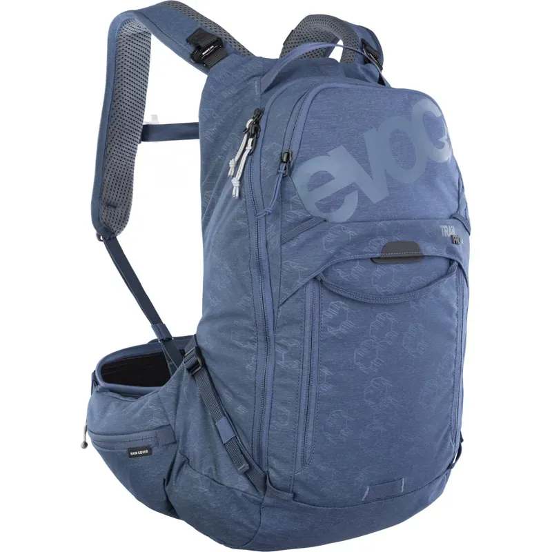 Evoc Trail Pro Protector Backpack 16l In Blue