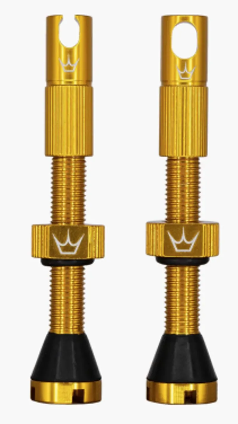 Peaty's X Chris King MK2 42mm Tubeless Valves in Gold