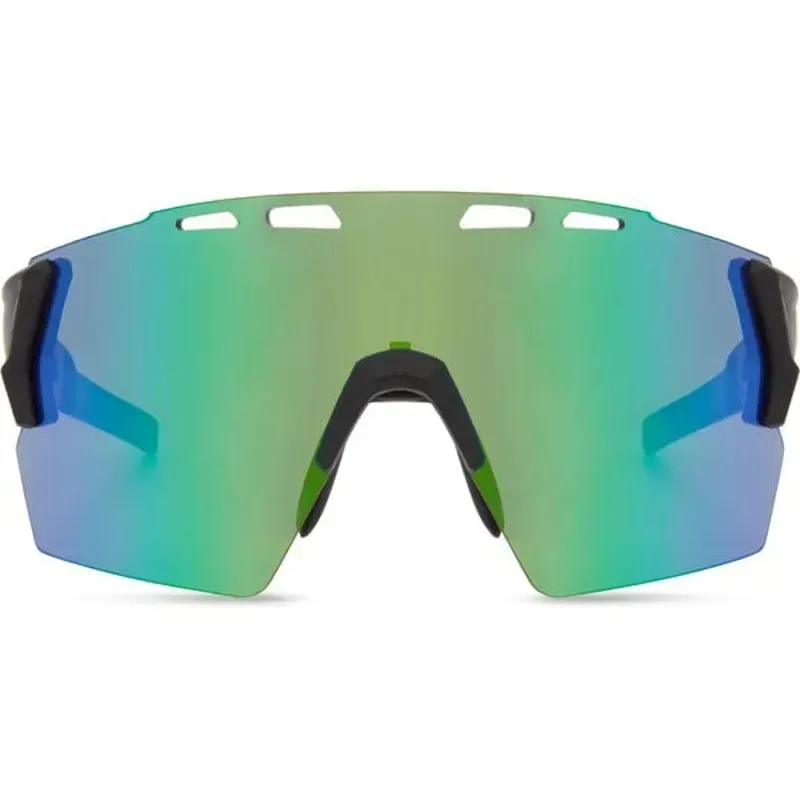 Madison Eyewear Stealth Green Mirror Sunglasses in Matt Grey