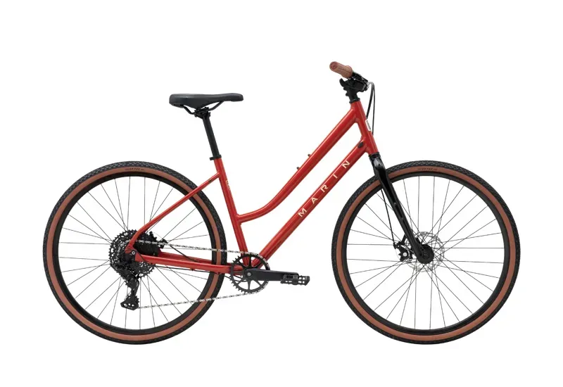 Marin Kentfield 2 ST Hybrid Bike in Red