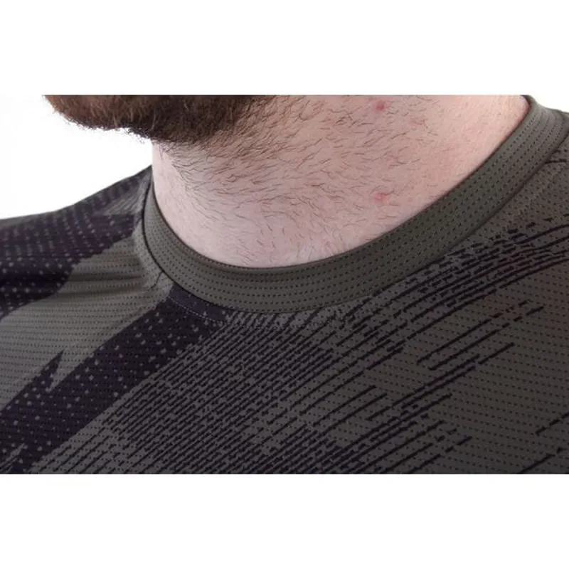 Madison Flux Men's Long Sleeve Trail Jersey In Midnight Green/Black-3