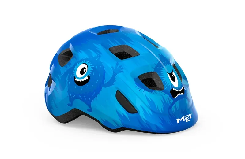 MET Hooray Kid's Helmet in Blue Monsters