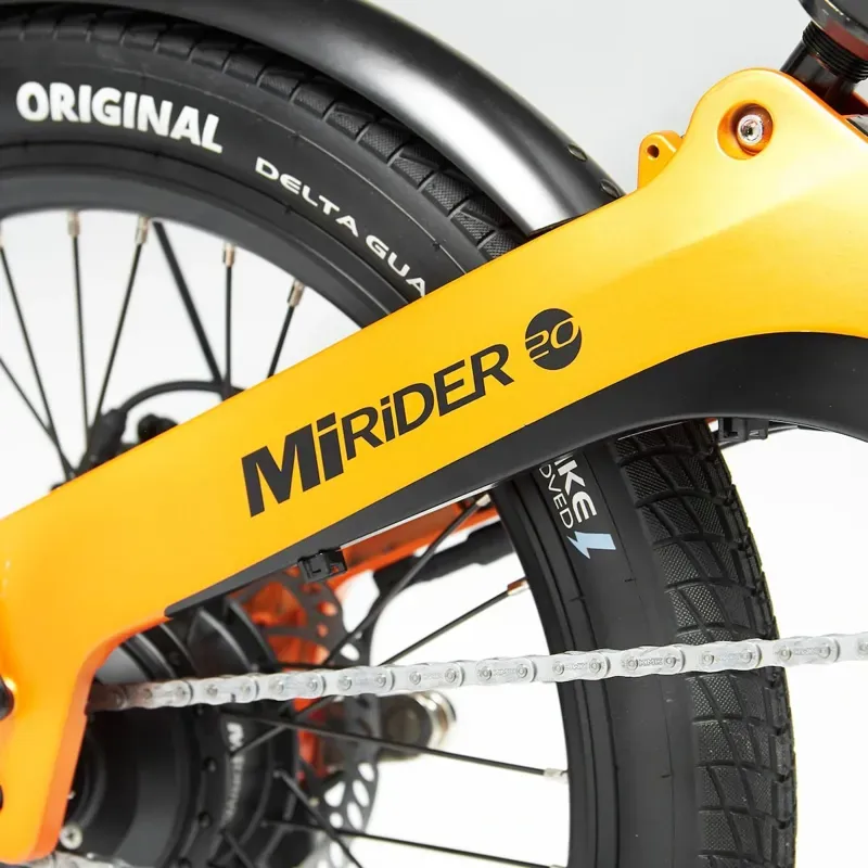 Mirider 20 Compact Folding Electric Bike in Ember Orange-9