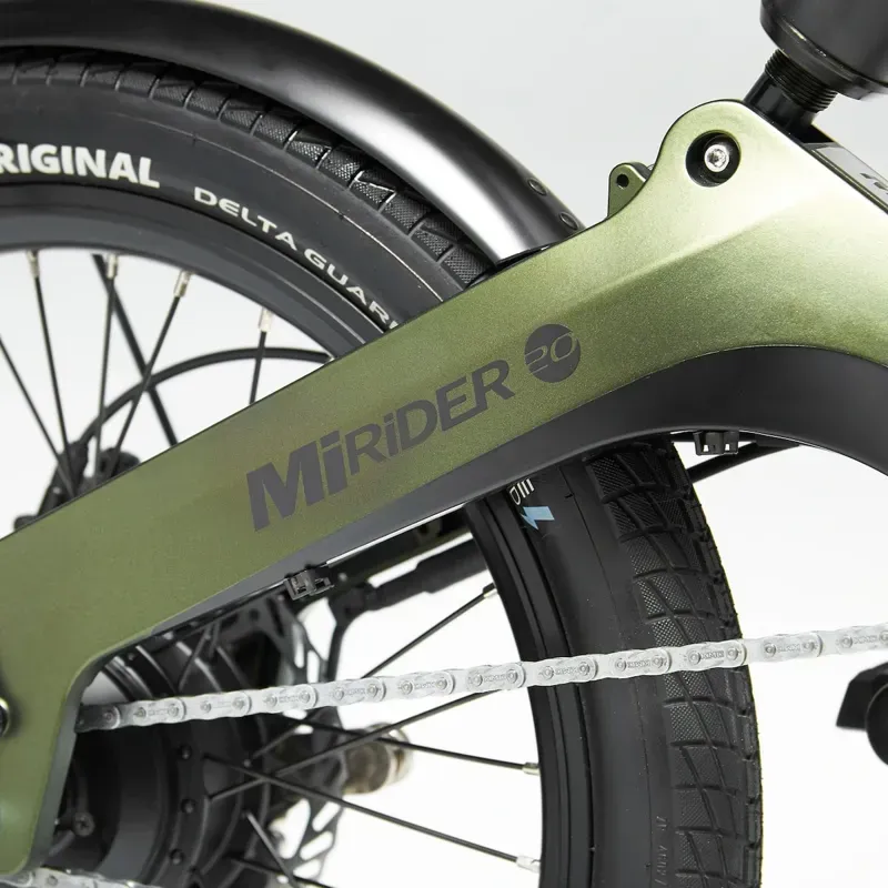 MiRiDER 20 Compact Folding Electric Bike in Aurora Green-9