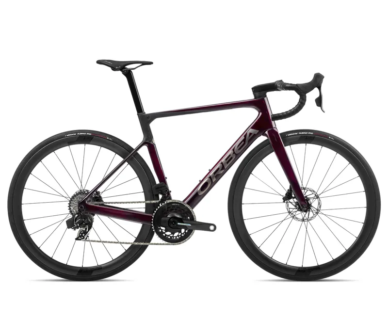 Orbea Orca M21eltd Pwr Road Bike In Red Wine/Carbon Raw 