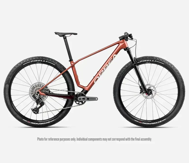 Orbea Alma M-Pro Mountain Bike In Mars Red Matt/Burgundy Red Gloss