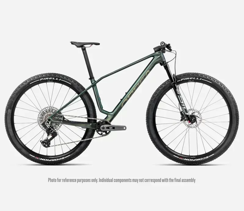 Orbea Alma M-Pro Mountain Bike In Seaweed Carbon View Matt-Gloss
