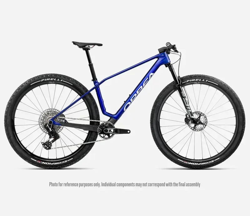 Orbea Alma M-Team AXS Mountain Bike In Cobalt Blue Gloss/Carbon Raw Matt