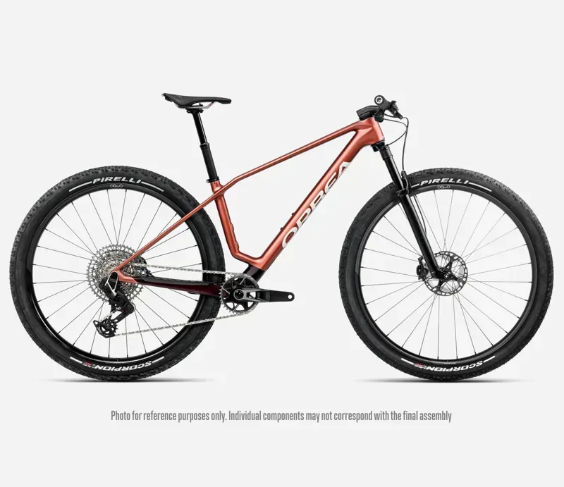 Orbea Alma M-Team AXS Mountain Bike In Mars Red Matt/Metallic Burgundy Red Gloss