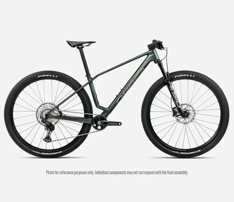Orbea Alma M30 Mountain Bike in Seaweed Carbon View Matt Gloss