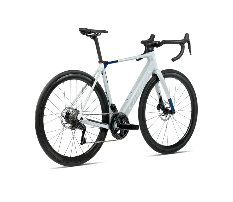 Orbea Gain M30i E-Road Bike In Halo Silver Matt/Blue Carbon View Gloss-2