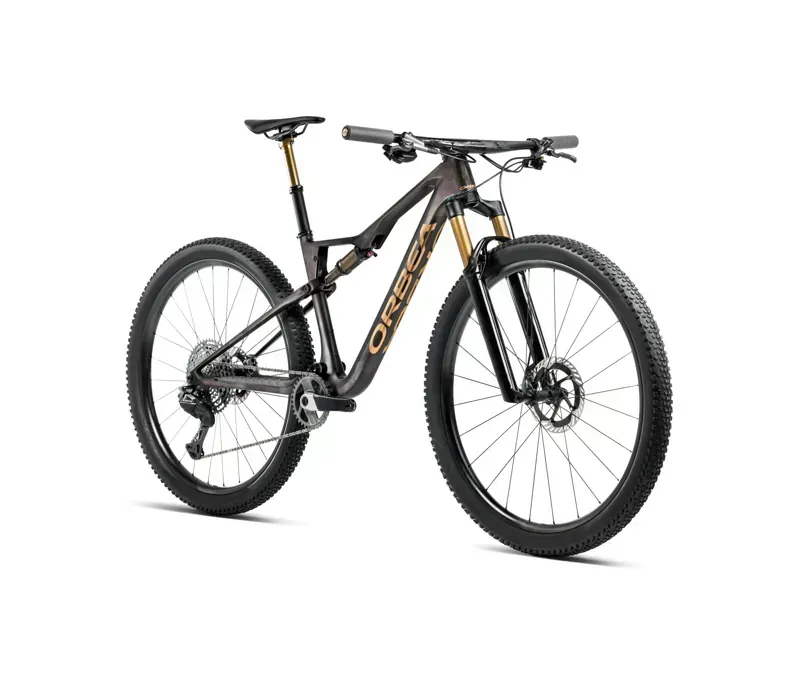 Orbea Oiz M-Team AXS Mountain Bike In Bronze Carbon View/Titan Gold Matt-Gloss-1