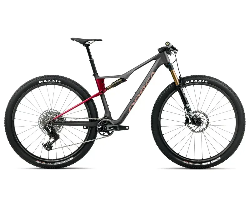 Orbea Oiz M-Team AXS Mountain Bike In Diamond Carbon View Matt/Cherry Red Gloss