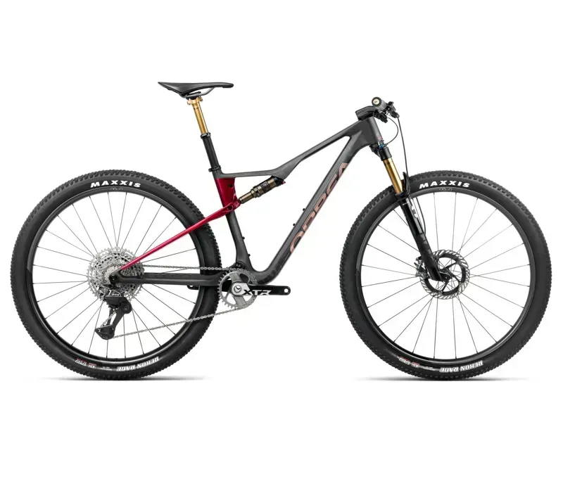 Orbea Oiz M-Team Factory Mountain Bike In Diamond Carbon View Matt/Cherry Red Gloss