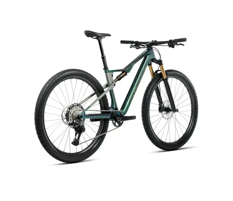 Orbea Oiz M30 Mountain Bike in Seaweed Carbon View Gloss/Spaceship Green Matt-2