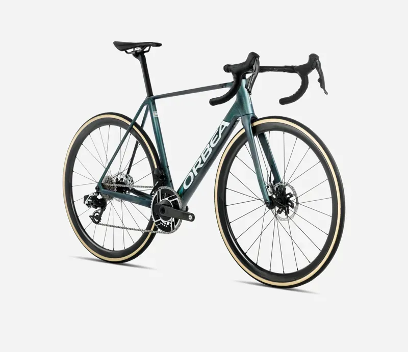 Orbea ORCA M20iLTD PWR Road Bike in Escape Green/Carbon View Matt-3