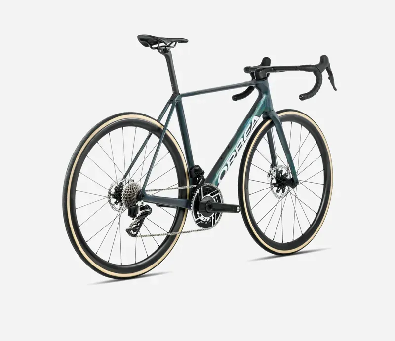 Orbea ORCA M20iLTD PWR Road Bike in Escape Green/Carbon View Matt-5