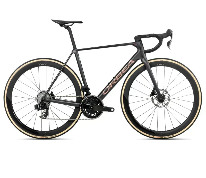 Orbea ORCA M21eLTD PWR Road Bike in Diamond Carbon View/Sunset Carbon View Matt